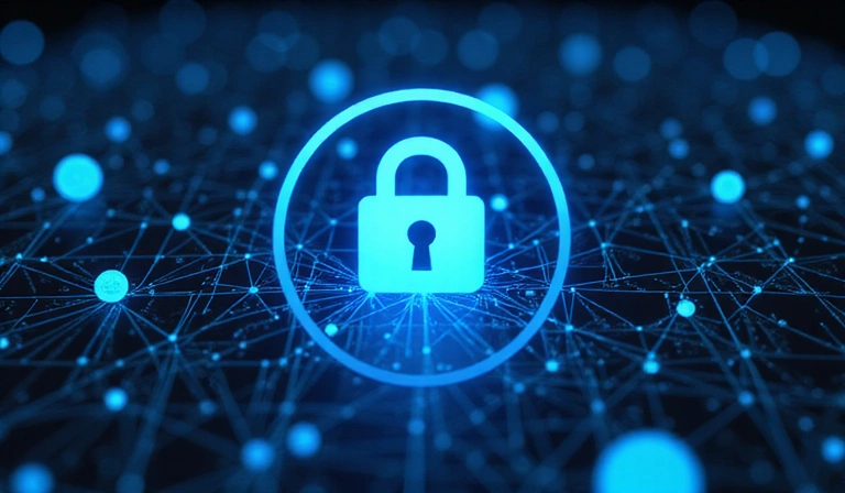 Illustration d'un bouclier numérique protégeant des données, symbolisant la sécurité des informations